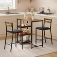 thumbnail image 1 of QinaQin Three-Piece Dining Table and Chair Set Includes Storage Space, Two Pu-Padded Dining Chairs for Small Apartments and Bedrooms for Small Homes and Apartments, 1 of 8