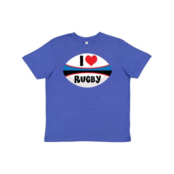 Inktastic I Love Rugby sports ball Youth T-Shirt