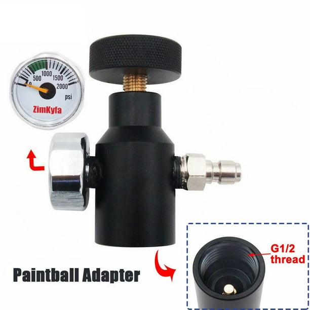 Paintball Co2 Adapter Air Regulator Fill Station Remote On Off 3000Psi