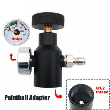 

RANMEI Paintball CO2 Adapter Air Regulator Fill Station Remote On Off 3000psi Gauge