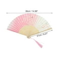thumbnail image 2 of Unique Bargains Ancient Style Folding Fan 1Pc Pink White [Floral Butterfly], 2 of 5