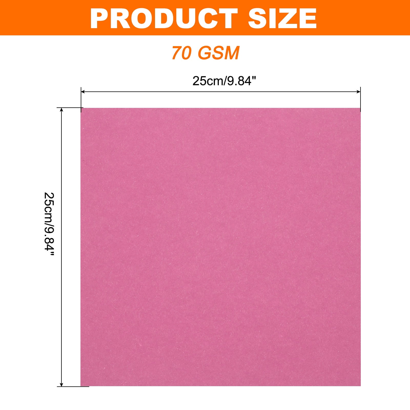 Uxcell 75 Sheets Origami Paper Double Sided 10x10 Inch(25x25cm) 70GSM Origami Paper Square Sheet Easy Fold for Beginners DIY Arts Crafts Projects, Rose Red