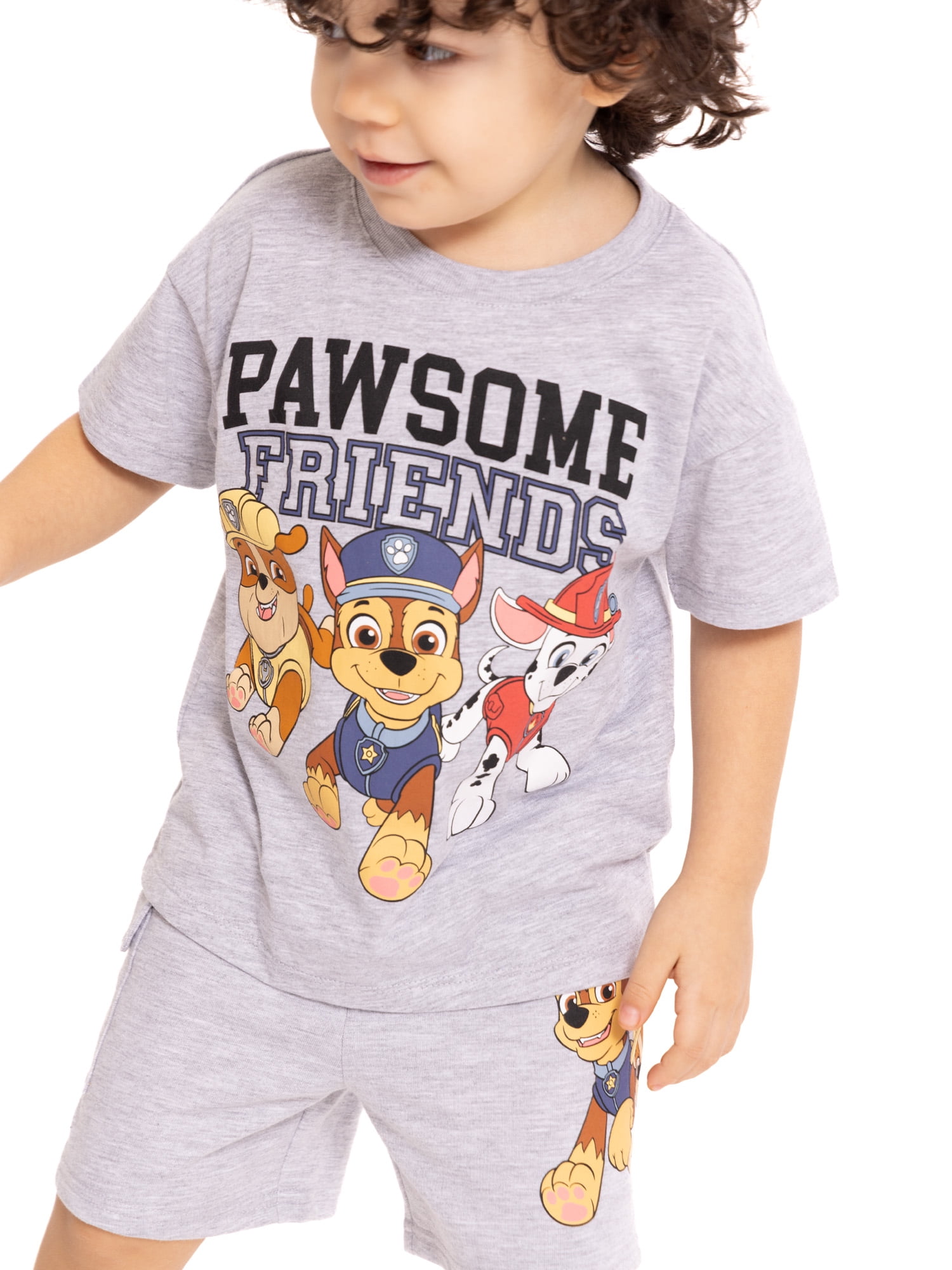 Paw Patrol Toddler Boys' Short Sleeve Graphic Tee and Shorts Set, 2 Piece, Sizes 12M-5T