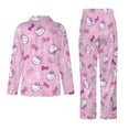 thumbnail image 3 of Hello Kitty Women's Pajama Sets Long Sleeve Button Down Sleepwear Nightwear Soft Pjs Lounge Sets, 3 of 6
