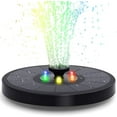 thumbnail image 1 of Solar Fountain With Improved Filtration System And 6 Colorful Led Lights, Environmentally Friendly Design, Perfect For Outdoor Garden Decoration, 1 of 5