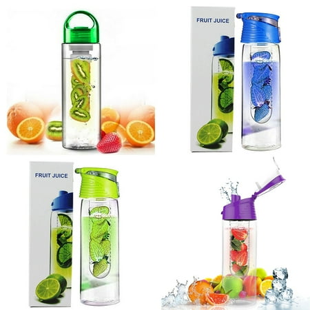 With Lid Infuser - 800 Milliliter Fruit Infusing Water Bottle with Fruit Infuser and Flip Lid Lemon Juice Make Bottle