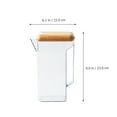 thumbnail image 4 of 1600ML Plastic Clear Cold Water Pitcher Wooden Lid Water Kettle Juice Tea Pot, 4 of 8