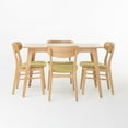 thumbnail image 4 of Noble House Harper Mid-Century Modern 5 Piece Dining Set, Green Tea and Natural Oak, 4 of 6