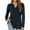 Dark Blue, variant on Womens Tops Dressy 2025 Casual Blouse Long Sleeve Shirts Fall Trendy Winter Solid Color V-Neck Button T-Shirt Burgundy