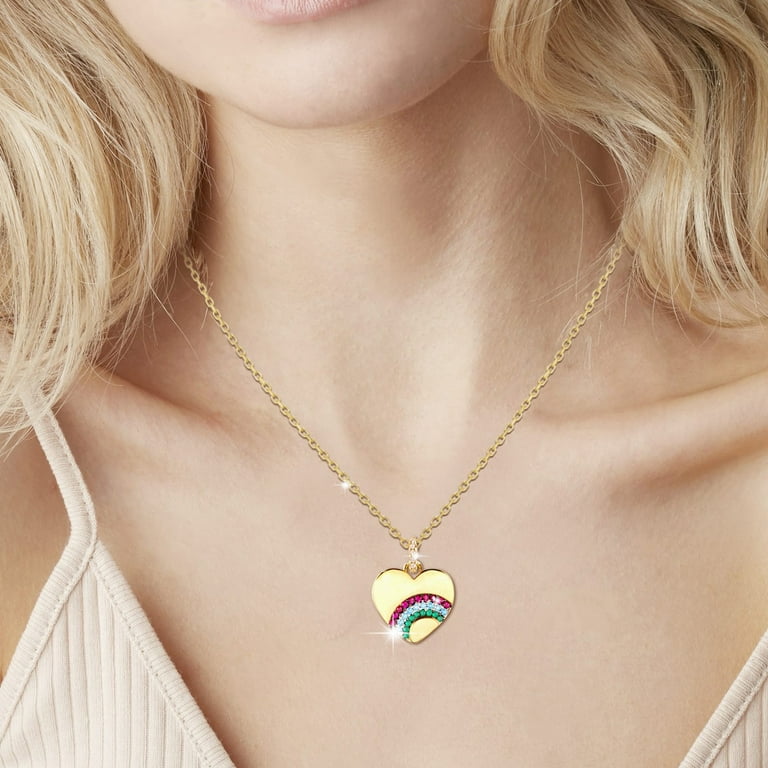 Heart shaped deals necklace walmart