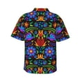 thumbnail image 3 of Balery Colorful Floral Print Men's Hawaiian Shirts Short Sleeve Beach Shirt Relaxed Fit Vacation Button Down Shirts-Small, 3 of 9
