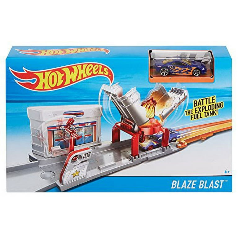 Hot Wheels Blaze Blast Fold-Out Track Playset for Instant Racing