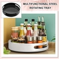 thumbnail image 4 of 360-degree Rotating Rack Turntable Shelf Cosmetic Storage Non-slip Organizer Bedroom Kitchen Gadget Tray Household Supplies Black Small, 4 of 9