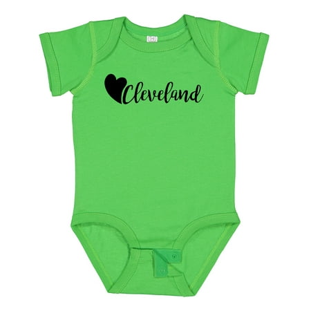 

Inktastic Cleveland with a Heart Boys or Girls Baby Bodysuit