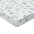 thumbnail image 2 of Ambesonne Winter Fitted Sheet, Ornate Snowflake Motifs, California King, Grey White, 2 of 3