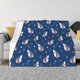 thumbnail image 1 of Fotbe Cute Shark Manta de Franela con Estampado, Manta Ultrasuave para Cama, Sofá, Auto, Hipoalergénica y Antibolitas-60"x50", 1 of 6