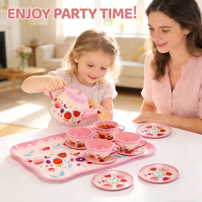 JoyStone Princess Tea Set, 19 Pieces with Carrying Case photo 5