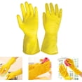 thumbnail image 1 of Guantes de limpieza reutilizables a prueba de líquidos, amarillos, flexibles e impermeables, diseño antideslizante con escamas de pescado, vida útil duradera, mantienen las manos y la ropa secas, uso, 1 of 2