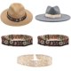 thumbnail image 1 of Banda para sombrero de vaquero occidental de 3 estilos, accesorios para sombreros de vaquera, decoración para sombrero Fedora, adecuada para sombreros de 58-60 cm., 1 of 6