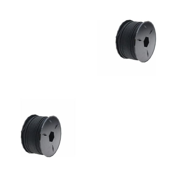 Toystoory Cordón de seguridad para paracaídas poliéster diámetro 2mm cuerda para acampar de alta resistencia ligero senderismo tendedero Negro 2Conjunto