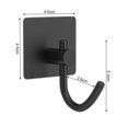 thumbnail image 6 of Fairnull 4Pcs Towel Hooks Punch Free Strong Load-bearing Self Adhesive No Drilling Required Simple Installation Stainless-Steel Wall Hooks Clothes Key Towel Hangers Home Supplies, 6 of 11