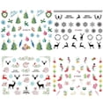 thumbnail image 4 of Pegatinas navideñas para uñas, pegatinas autoadhesivas 3D para decoración de uñas, pegatinas navideñas para niñas, alce de dibujos animados, árbol de Navidad, Papá Noel, copo de nieve, decoración de u kaili Sencillez, 4 of 5