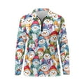 thumbnail image 4 of Yuyamidu Snowman Long Sleeve Golf Shirts for Women Athletic Tennis Shirts Cute Quarter Zip Workout T-shirts Joyous Christmas Pullover Size XL, 4 of 8