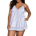 thumbnail image 1 of Gibobby Lencería sexy para mujer Baby Doll Mujer Sexy Color Negro Mono Sensual y Elegante Fina Lenceria para Dama(Blanco, 5XG), 1 of 3