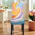 thumbnail image 4 of TSOVTHRID Colorful Painting Print 5 Pcs Dining Chair Covers and Tablecloth Set, Stain Resistant Table Cloth Dining Chair Slipcovers for Holiday Festival Decoration, 4 of 7