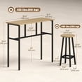 thumbnail image 3 of HOMCOM 6-Piece Bar Table Set with 2 Breakfast Tables 4 Stools for Kitchen, 3 of 10