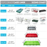2ct 29x16” Paw Inspired Guinea Pig Cage Liner Pads | Washable Fleece Bedding , Pet Bed Mat for Guinea Pigs, Ferrets, Rabbits, Hamsters, Small Animals |Absorbent Pee Pad Waterproof Bottom (Gray)