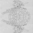 thumbnail image 1 of Ahgly Tapis d'Intérieur Lavable en Machine Carré Transitionnel Gris Platine, 6 Pieds Carré, 1 of 7