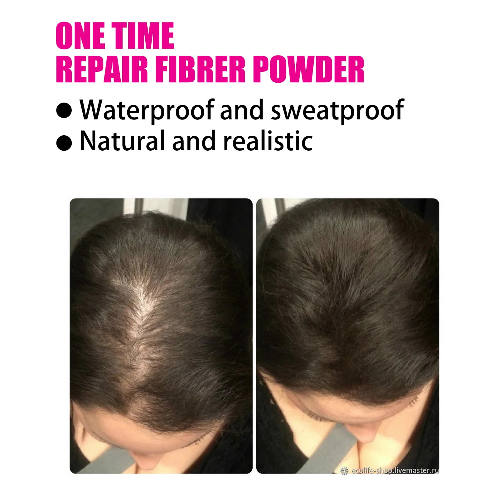 Alvantor Dark Brown Hair Building Fibers Powder for Thinning Hair, 0.42 oz - Instant Volume & Concealment for Men & Women