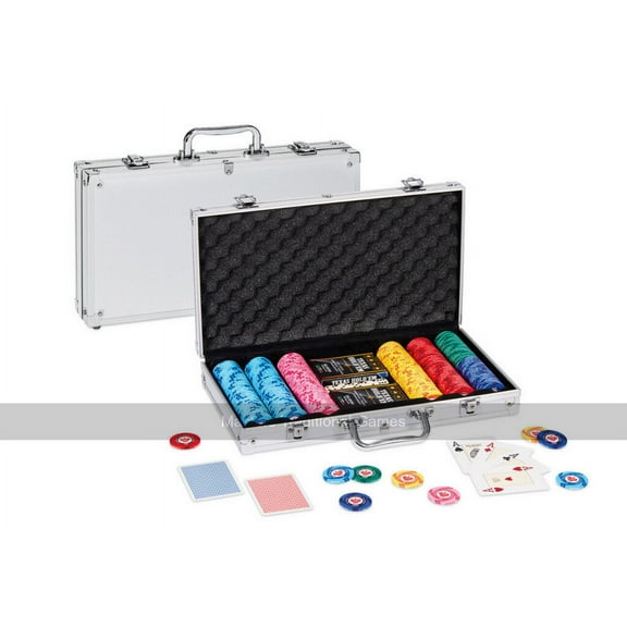 Dal Negro 300 chip Professional Texas Hold 'em Poker Set in Aluminium Case