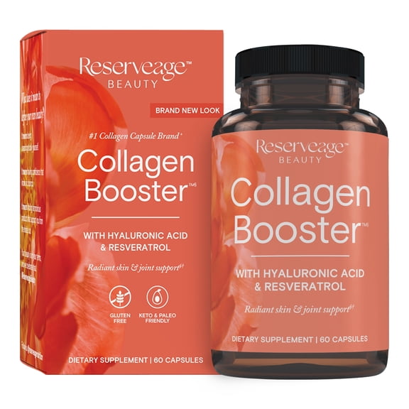 Reserveage Nutrition Collagen Booster with Hyaluronic Acid and Resveratrol