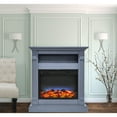 thumbnail image 2 of Cambridge Sienna 34'' Freestanding Electric Multi-Color LED Fireplace with Log Insert and Remote , Slate Blue, 2 of 5