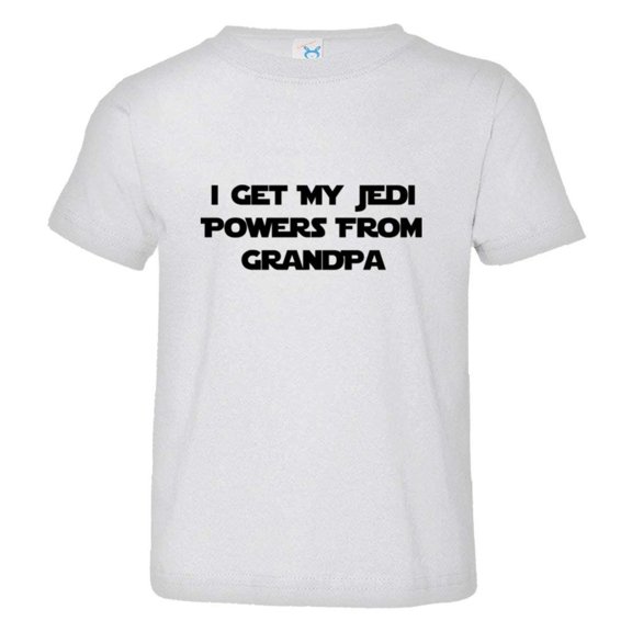 PleaseMeTees™ Toddler I Get My Jedi Powers From Grandpa HQ Tee