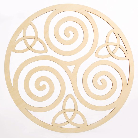 Triskelion Celtic Knot, Triskele Knot Wooden Wall Art 12", Celtic Art, I Irish Symbols,Celtic Triple Spiral, Celtic Decor, Irish Wall Art, Triple Helix Spiral, Fourth Level Mfg. Designs