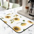 thumbnail image 2 of 2 Pack Washable Rubber Sunflower Cute Floral Dish Drying Mats for Kitchen Counter Home Large Coffee Bar Pad Accessories and Decor for Utensils Stemware (2pcs 18''x24''+19.5''x12''), 2 of 6