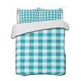 thumbnail image 2 of Turquoise Checkered Twin Size Down Alternative Comforter, Lightweight Comforter Quilt Bedding Set with Pillow Shams Farmhouse Buffalo Plaid All Seasons Bed Comforter Duvet Insert 68"x86", 2 of 7