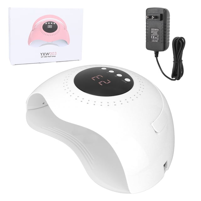 Secador de uñas LED UV profesional, lámpara de uñas con luz de curado de esmalte de gel de 120 W, enchufe de EE. UU. Blanco (100-240 V)