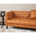 thumbnail image 4 of 81'' Modern Sofa Couches for Living Room, 3 Seater Sofa with Deep Seats and 2 Pillows, Button Tufted Leather Couch for Apartment | Office, 4 of 6