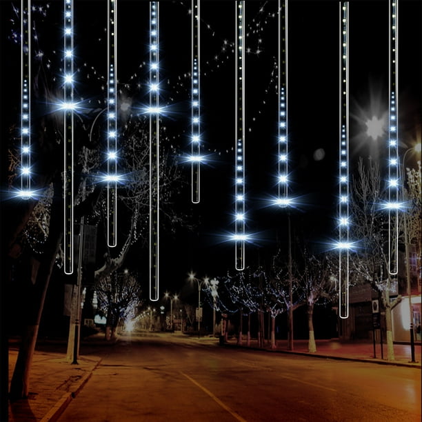 LED Meteor Shower Rain Snowfall Christmas Tree Bright Hanging Party