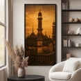 thumbnail image 2 of Large Framed Canvas Art for Living Room Wall Decor, Vintage Town Landscape Canvas Print for Bedroom Decoration - 60"x30" Black Framed, 2 of 6