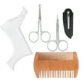 thumbnail image 3 of Ensemble de Toilettage pour Barbe, Modèle de Modelage de Barbe Transparent, Ciseaux de Modelage de Barbe Conçus sur Mesure, 3 of 7