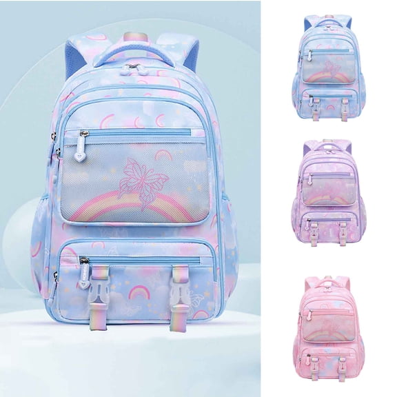 ibiyuan Backpack Set for School Teen Comfortable School Bag Large Capacity with Pockets Solid Color Back To School Supplies Travel, Work, Office, Business,M,Purple