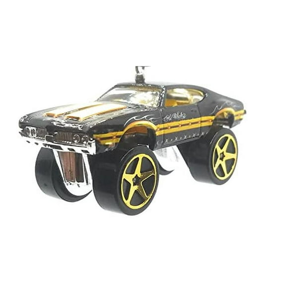 Christmas Ornament for Oldsmobile Olds 442 Black Yellow Decals Lifted