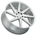 thumbnail image 2 of Status Brute 26X10 6X139.7 15Et 87.1Cb Silver W/ Brushed Machined Face Wheel, 2 of 3