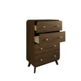 thumbnail image 5 of Castle Place Mid-Century 4 Drawer Wooden Dresser, Brown, 5 of 6