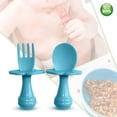 thumbnail image 2 of Baby Spoons - Baby Forks - Baby Spoons and Forks, Multicolor, Cutlery Set, BPA Free (1 Pack, Pink), 2 of 6